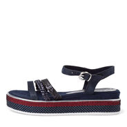 Ledersandale - blau, NAVY COMB, hi-res