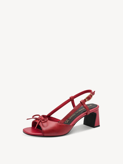 Ledersandalette - rot, RED, hi-res