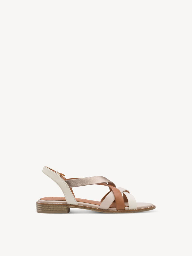 Ledersandale - beige, CREAM COMB, hi-res