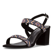 Heeled sandal - black, BLACK COMB, hi-res