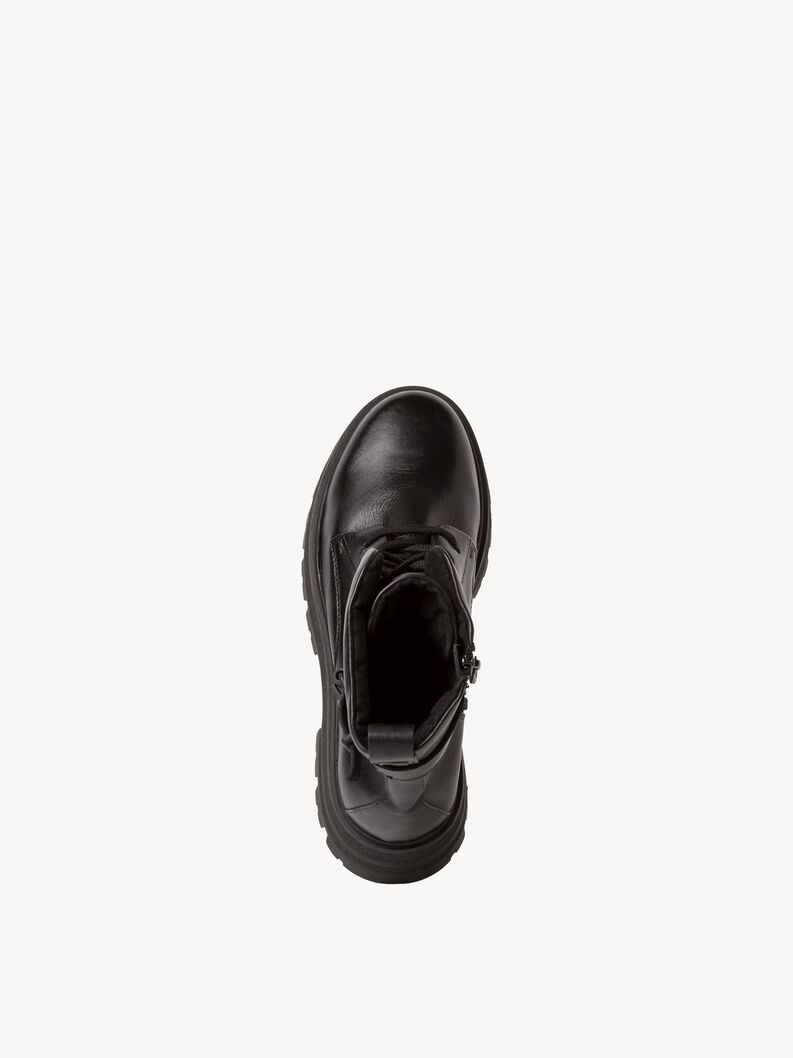 Leather Bootie - black, BLACK, hi-res