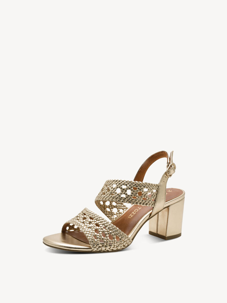 Sandalette - metallic, GOLD, hi-res