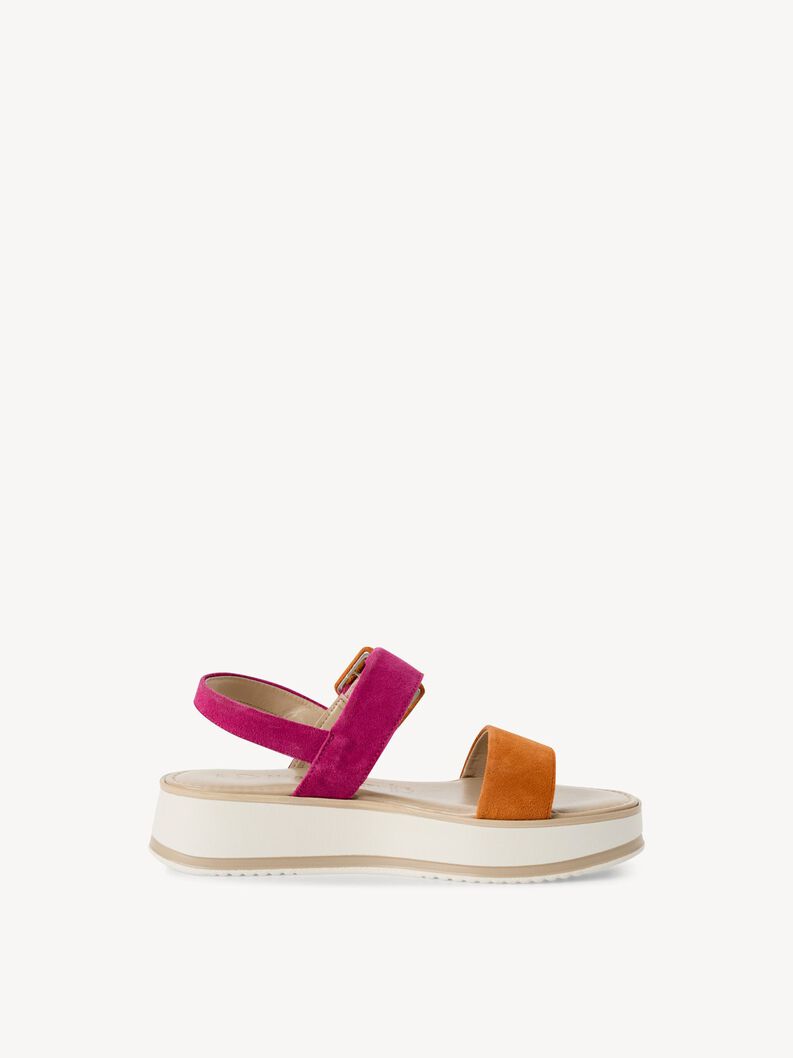 Ledersandale - pink, PINK COMB, hi-res