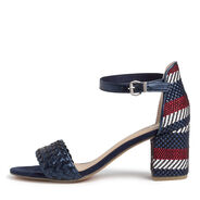 Heeled sandal - blue, NAVY MET.COMB, hi-res