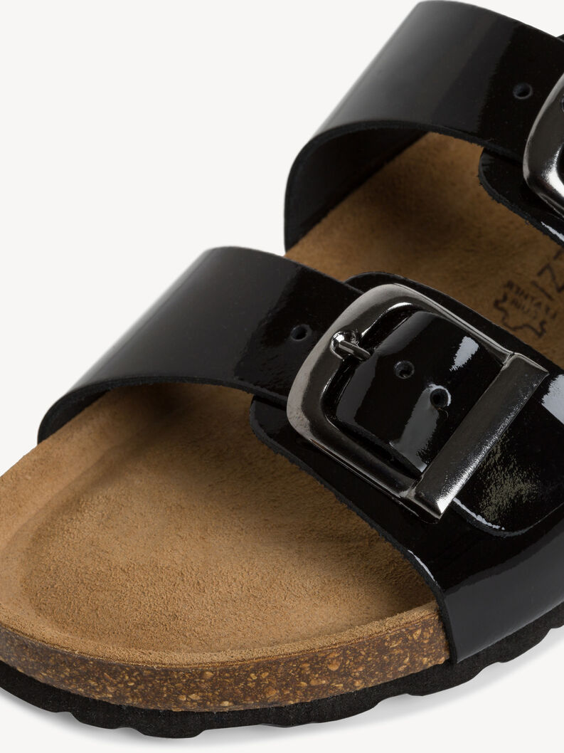 Ciabatte - nero, BLACK PATENT, hi-res