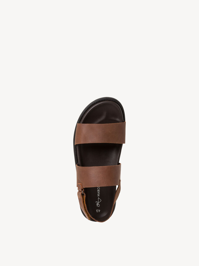 Leather Sandal - brown, CHESTNUT, hi-res
