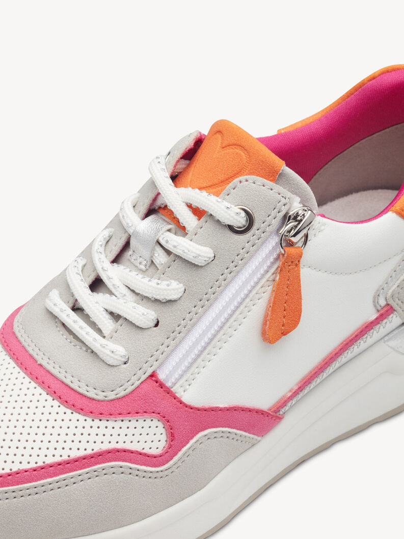 Sneaker - weiß, WHITE/ORANGE, hi-res
