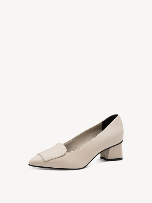 Lederpumps - beige, CREAM NAPPA, hi-res