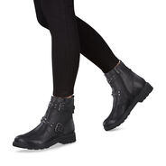 Lederstiefelette - schwarz, BLACK NAPPA, hi-res