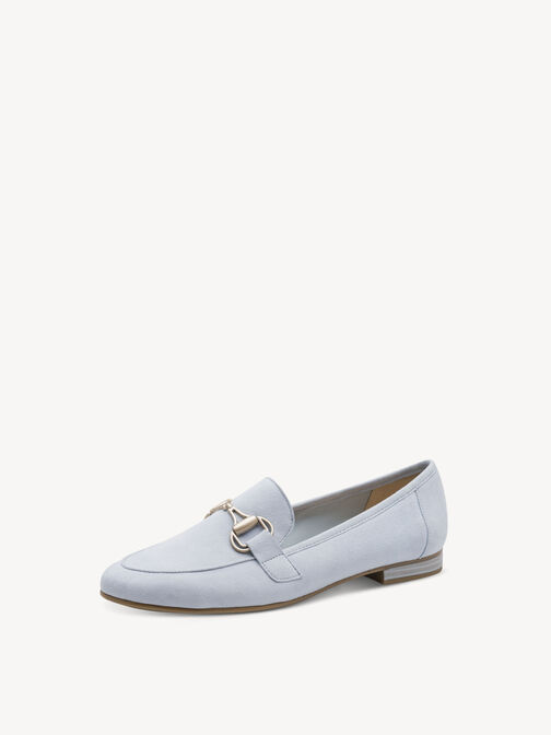 Lederslipper - blau, LT.BLUE, hi-res