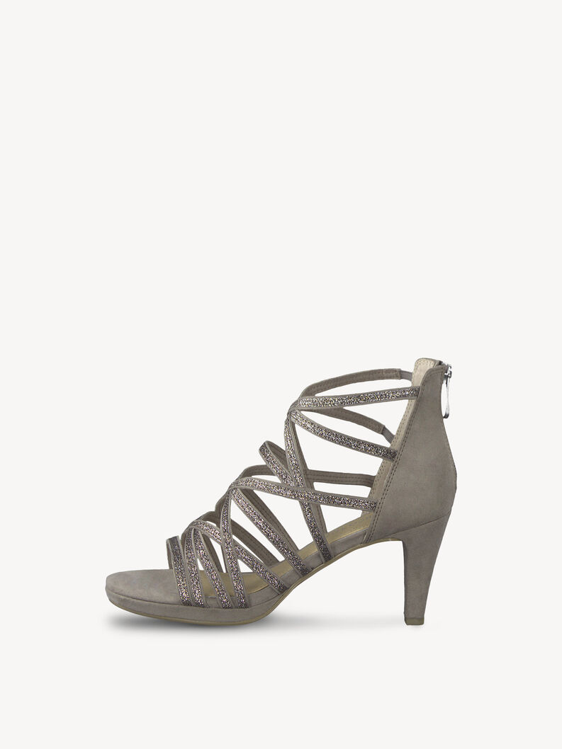 Sandale à talon beige