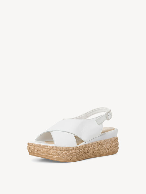 Leather Sandal - white, WHITE, hi-res