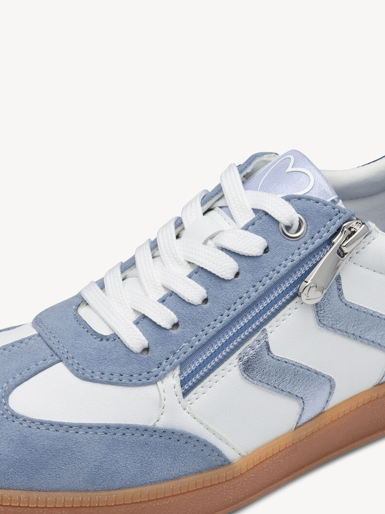 Sneaker - wei&szlig;, WHITE/LT.BLUE, hi-res