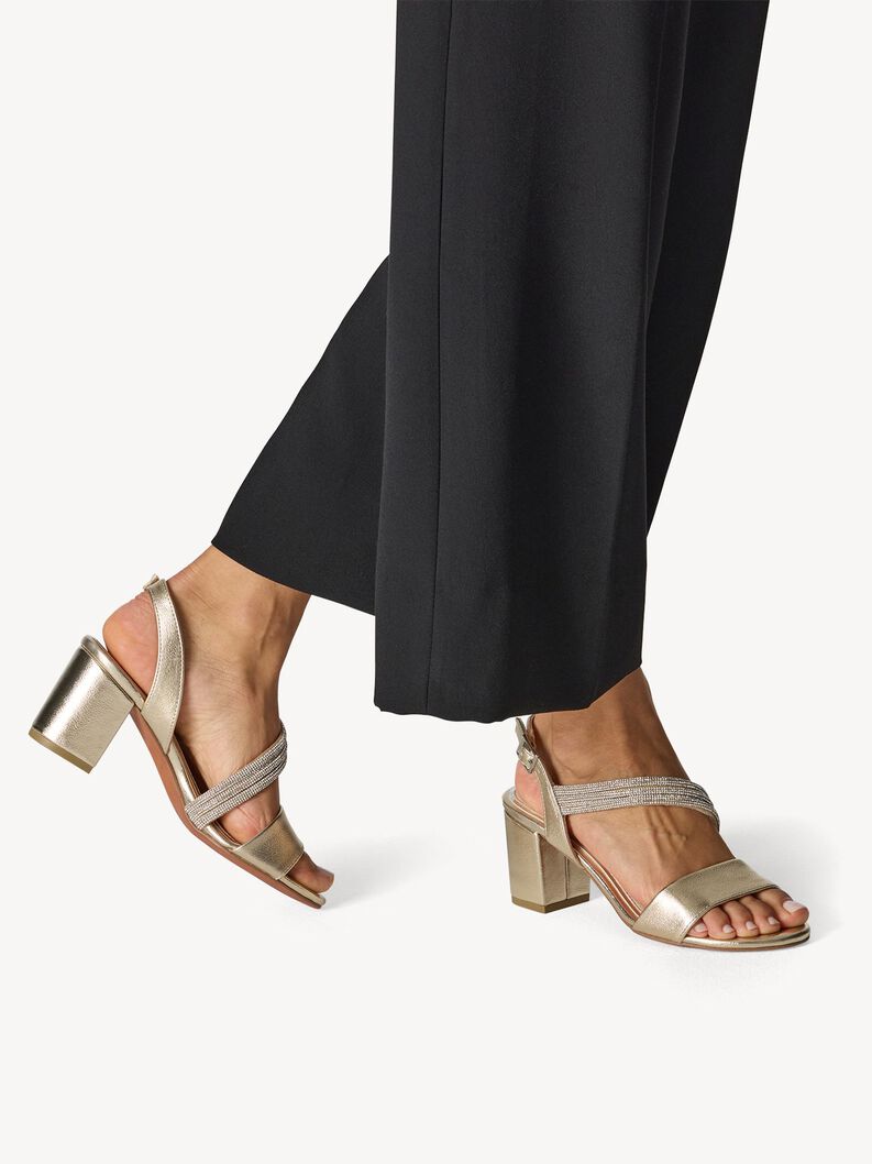 Sandalette - metallic, GOLD, hi-res