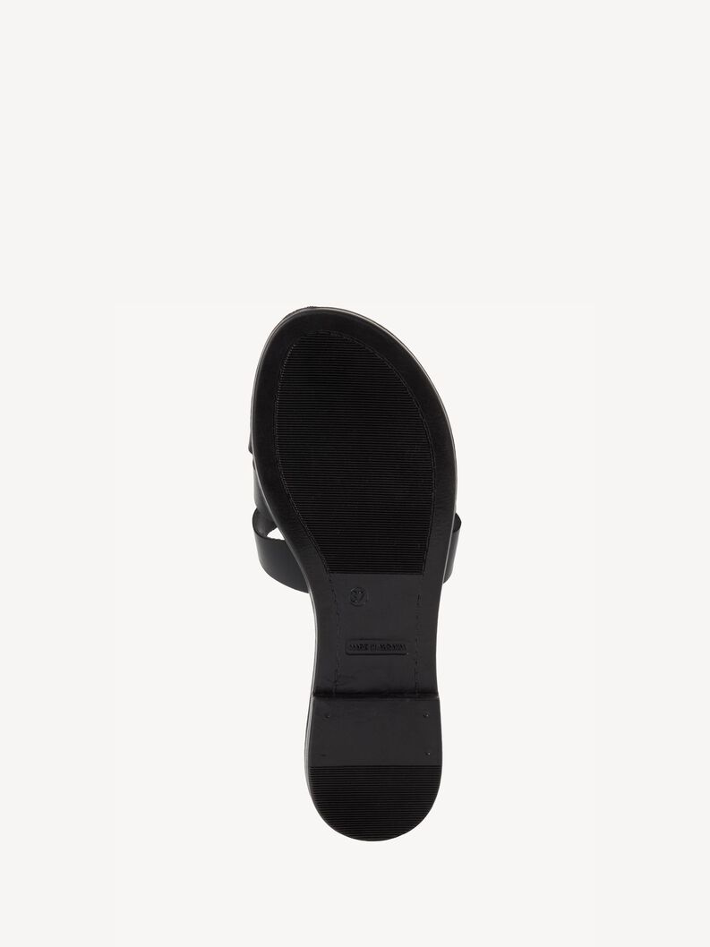 Lederpantolette - schwarz, BLACK, hi-res