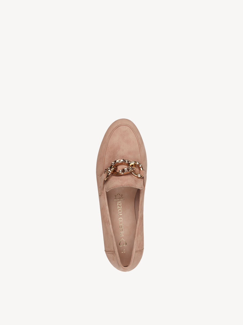 Lederslipper - beige, NUDE, hi-res
