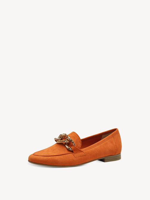 Lederslipper - orange, ORANGE, hi-res