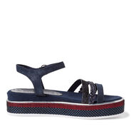 Ledersandale - blau, NAVY COMB, hi-res