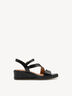 Ledersandalette - schwarz, BLACK, hi-res