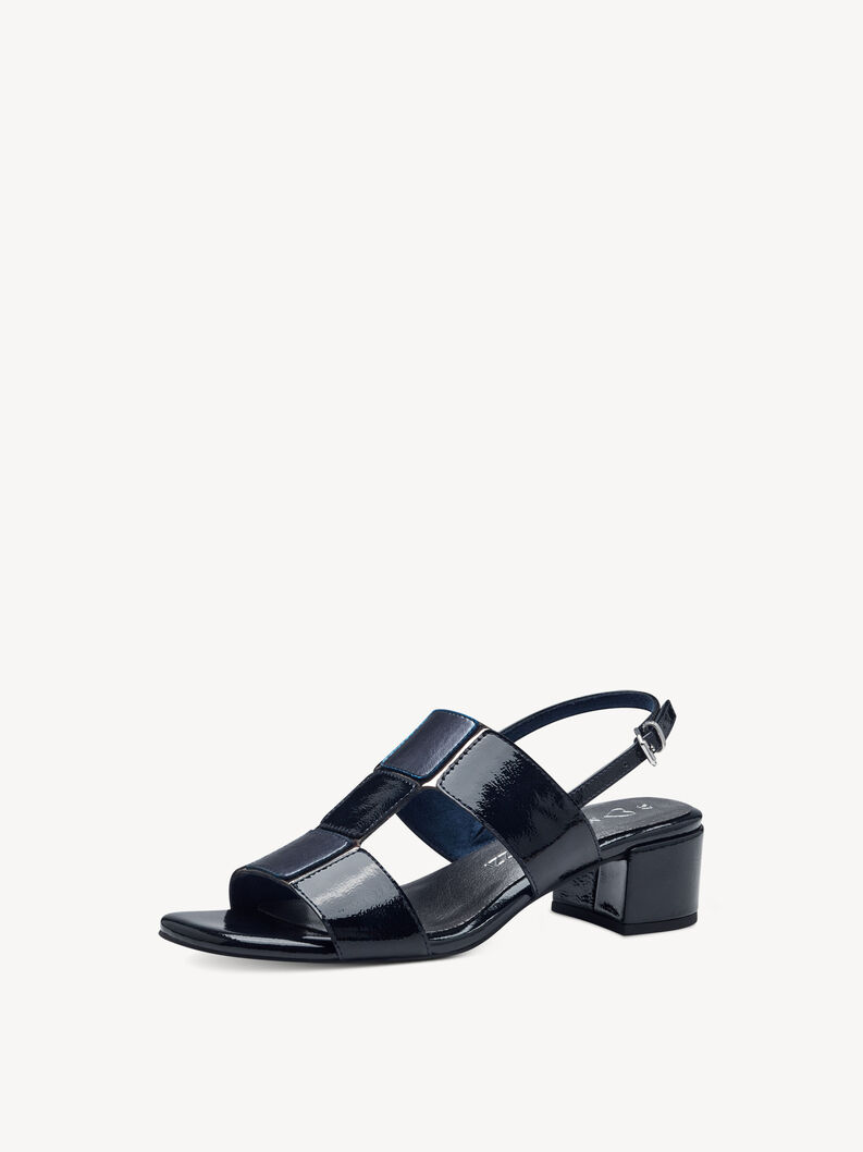 Sandal - blue, NAVY PATENT C., hi-res