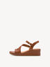 Ledersandalette - braun, COGNAC, hi-res