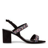 Heeled sandal - black, BLACK COMB, hi-res