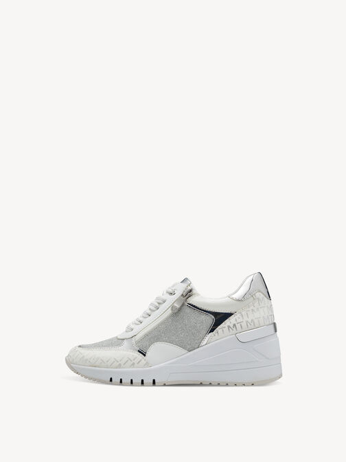 Sneaker, WHITE/SILVER, hi-res