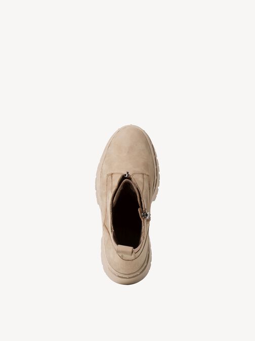 Lederstiefelette - beige, TAUPE NUBUCK, hi-res