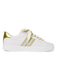 Ledersneaker - weiß, WHITE/YELL. M., hi-res