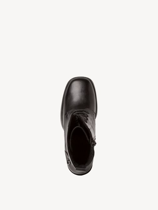 Leather Bootie - black, BLACK, hi-res
