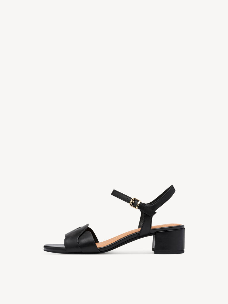 Ledersandale - schwarz, BLACK, hi-res