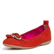 Ballerine en cuir - rouge, RED, hi-res