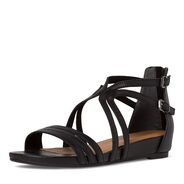 Ledersandale - schwarz, BLACK, hi-res