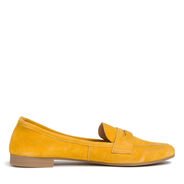 Lederslipper - gelb, YELLOW, hi-res