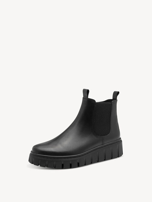 Leder Chelsea Boot - schwarz, BLACK, hi-res
