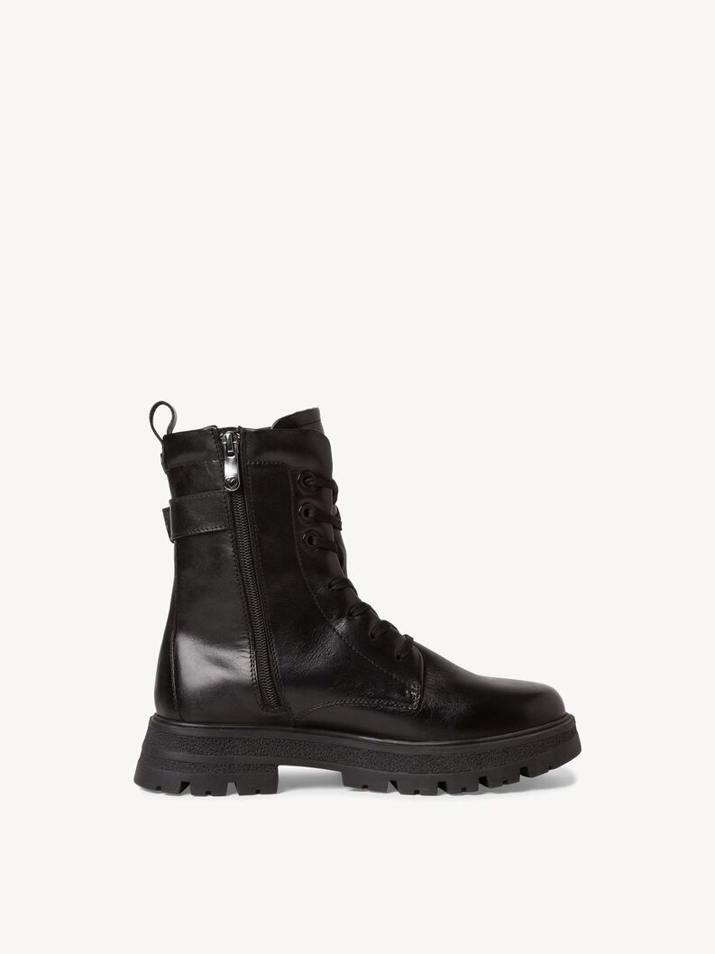 Leather Bootie - black, BLACK, hi-res