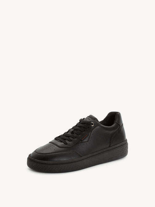 Ledersneaker - schwarz, BLACK, hi-res
