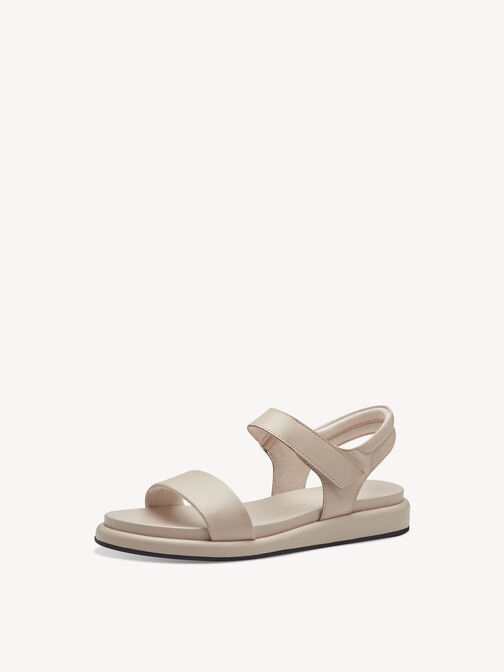 Ledersandale - beige, CREAM, hi-res