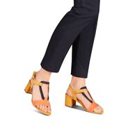 Heeled sandal - yellow, SAFFRON COMB, hi-res