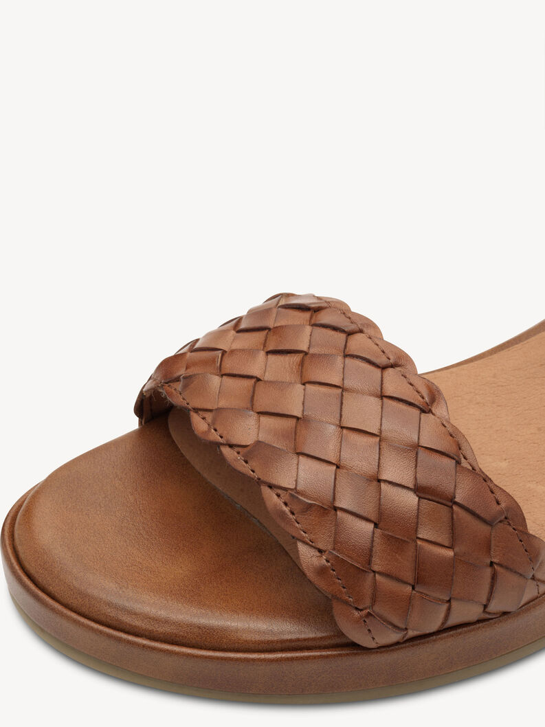 Leather Sandal - brown, COGNAC, hi-res