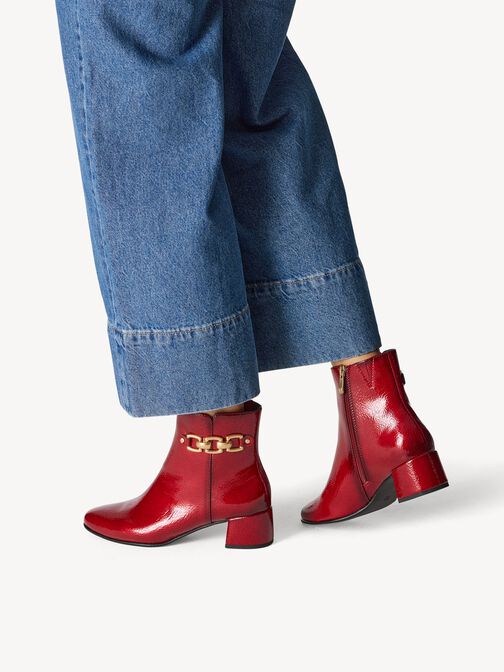 Stiefelette - rot, DK.RED PAT., hi-res