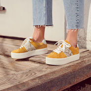 Ledersneaker - gelb, SAFFRON COMB, hi-res