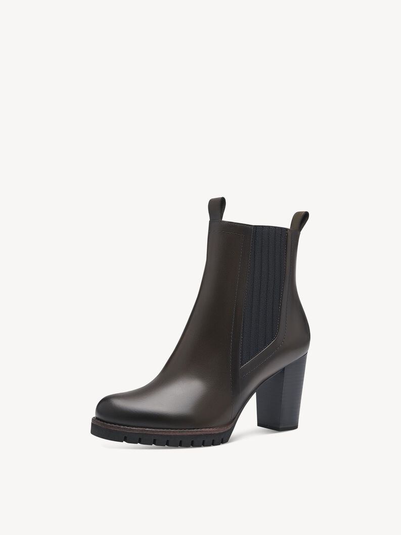 Leder Chelsea Boot - khaki, KHAKI, hi-res
