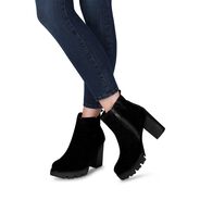 Leather Bootie - black, BLACK, hi-res