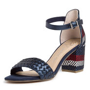Heeled sandal - blue, NAVY MET.COMB, hi-res