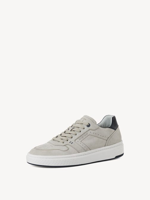 Leather Sneaker - grey, LT.GREY, hi-res