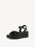 Ledersandale - schwarz, BLACK, hi-res