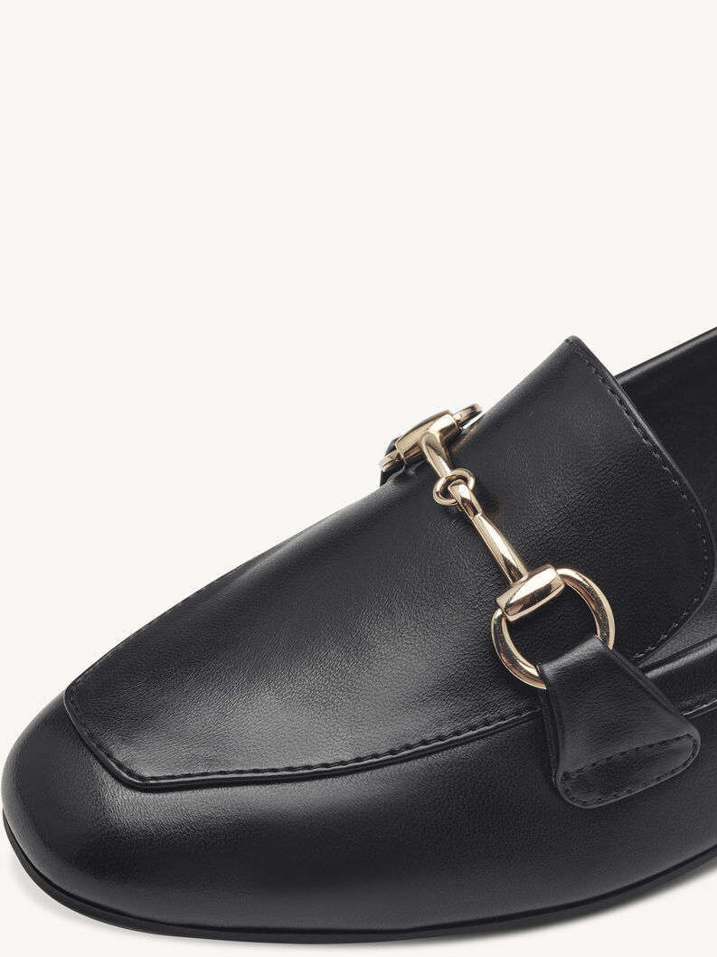 Slipper - black, BLACK/GOLD, hi-res