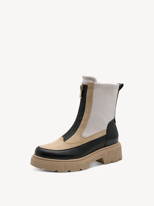 Stiefelette - beige, CREAM/BLACK, hi-res