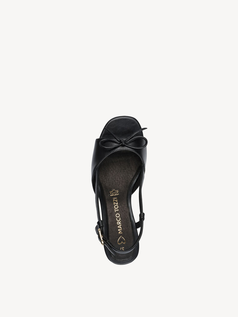 Ledersandalette - schwarz, BLACK, hi-res